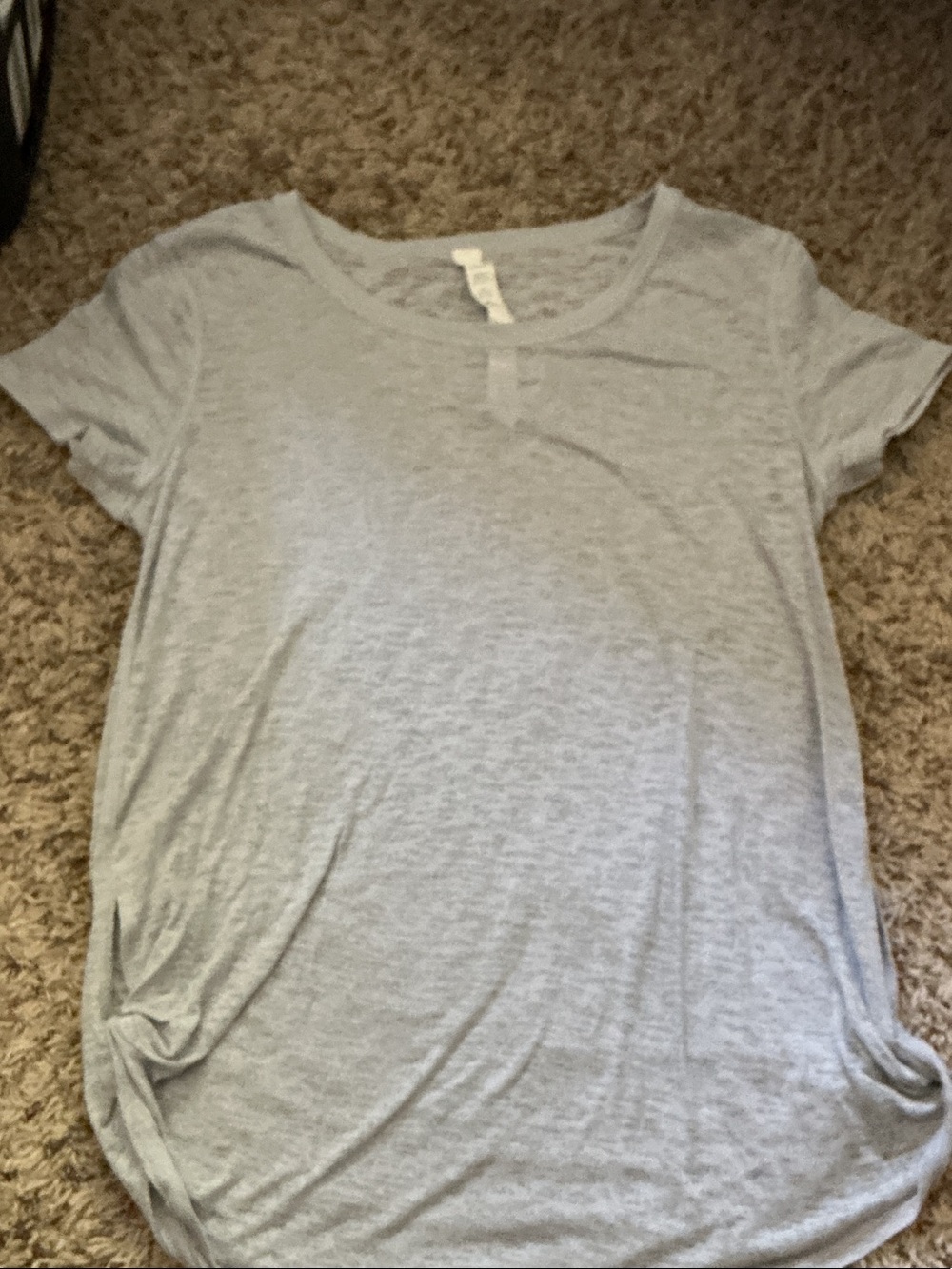 lululemon athletica Light Gray Short Sleeve Tee with Side Knots